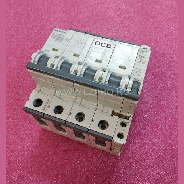 Автоматический выключатель 3+N-полюсной Iном=20А C20 5SY4620-7 Siemens